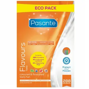 Comparateur de prix : Pasante - Préservatifs Eco Pack Saveurs Sac 288 Unités