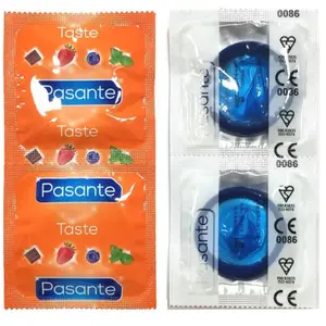Préservatifs Saveur Myrtille Pasante Sac 144 unités - Bleu pas cher