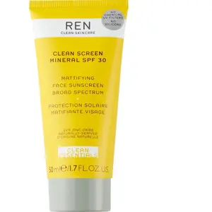 Protection Solaire Matifiante Visage SPF 30 Clean Screen Mineral - REN