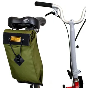 Comparateur de prix : Sacoche de selle pour velo pliant restrap city saddle bag large vert olive