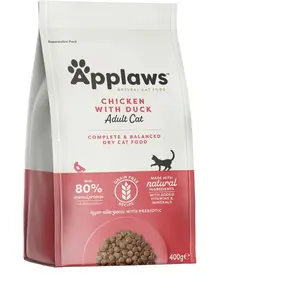Comparateur de prix : 400g poulet, canard Applaws croquettes pour chat + 30g de friandises Applaws offertes !