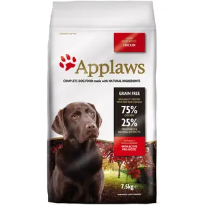 Comparateur de prix : Applaws Nourriture Sèche Pour Chiens Adultes De Grandes Races Au Poulet 7.5kg