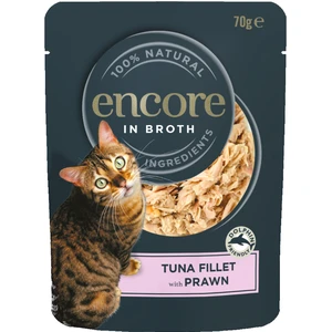 Comparateur de prix : Encore 16 x 70 g sachets pour chat - filet de thon, crevettes