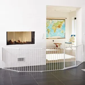 BabyDan XXL Barrière flexible pour protection de foyer cheminée BlancVendu parcdiscount