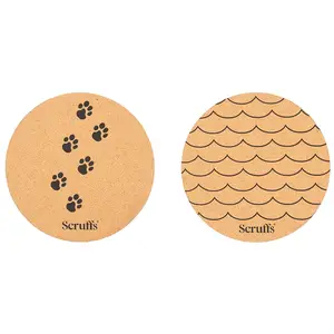 Dessous de Gamelle Ronds en Liège - Scruffs Vague et Pattes - Ø 25 cm pas cher