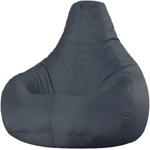 Pouf Fauteuil Recliner - Veeva - Textile Tissé - Résistant à l’eau - Gris Anthracite