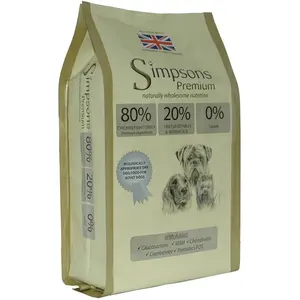 Comparateur de prix : 12kg 80/20 Simpsons Premium Viande & Poisson Croquettes hypoallergéniques pour chien