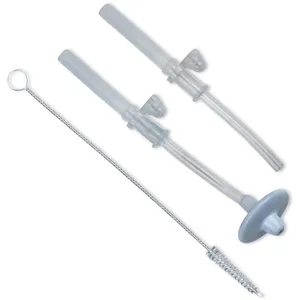 Comparateur de prix : TUM TUM Lot de 2 pailles en silicone, 1 leste et 1 brosse (pour petite tasse)