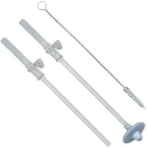 Comparateur de prix : TUM TUM Lot de 2 pailles en silicone, 1 leste et 1 brosse (pour grande tasse)