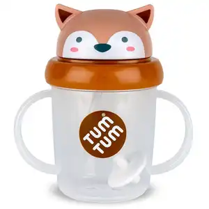 TUM TUM Tasse antifuite avec paille lestée Renard (200 ml) pas cher