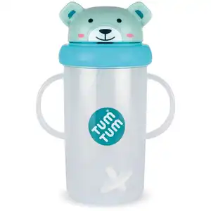 Comparateur de prix : TUM TUM Tasse antifuite avec paille lestée Ours Bleu (300 ml)
