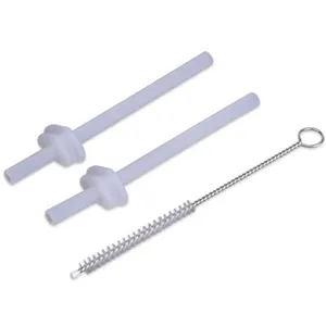 TUM TUM Lot de 2 pailles en silicone et une brosseVendu paramazon