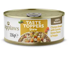 4x156g Taste Toppers en ragoût : poulet Applaws pour chien + 2 boîtes offertes ! pas cher