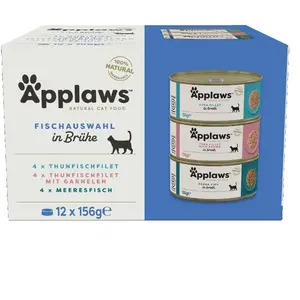 Comparateur de prix : 12x156g Boîtes Applaws Lot Mixte Au Poisson - Pâtée Pour Chat