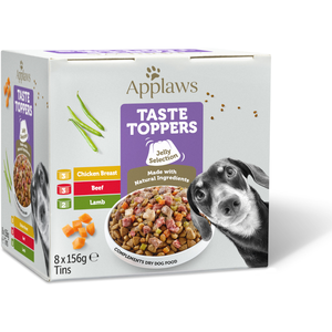 6x156g lot mixte en gelée Taste Toppers Applaws pour chien + 2 boîtes offertes ! pas cher