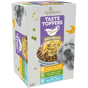 Comparateur de prix : 6x85g Applaws Taste Toppers lot mixte en sauce - Pâtée pour chien