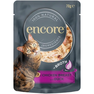 Encore 16 x 70 g sachets pour chat - blanc de poulet, canard pas cher