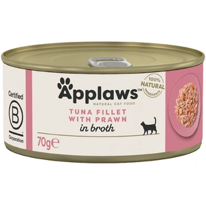 6x70g filet de thon, crevettes Applaws - Nourriture pour Chat pas cher