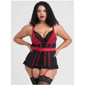 Lovehoney Lingerie Guêpière Empress rouge & noir GT