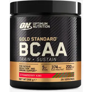 Comparateur de prix : Acides aminés BCAA train & sustain fraise-kiwi 266G - OPTIMUM NUTRITION