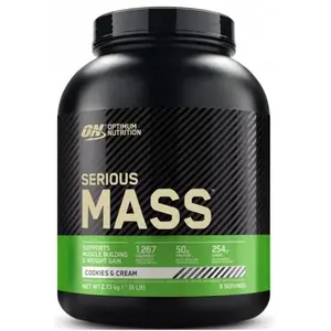 Comparateur de prix : Hard gainer Optimum Nutrition - Serious Mass - Cookies & Cream 2730g