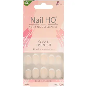Comparateur de prix : Nail HQ Oval French Nails (24 Pieces)