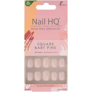 Comparateur de prix : Nail HQ Square Baby Pink Nails (24 Pieces)