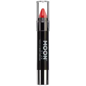 Merkloos / Sans marque Moon Glow Bâton de peinture UV néon pour le visage et le corps, rouge foncé, 1 pièce (lot de 1)