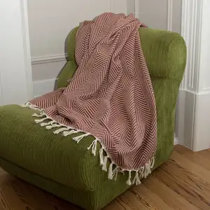 Febronie Plaid coton tomette 160x250 pas cher