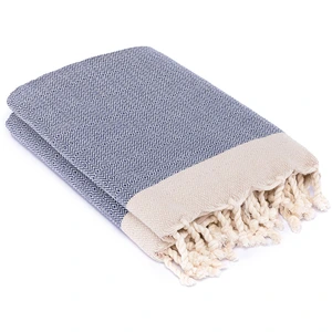 Febronie Plaid coton bleu marine 160x250
