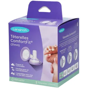 Comparateur de prix : Lansinoh Téterelles ComfortFit 21 mm | 2 pièces