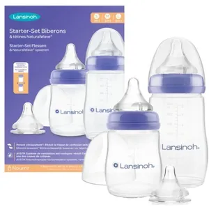 Comparateur de prix : Lansinoh I Starter Set Biberons et Tétines Natural Wave