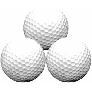 LONGRIDGE Lot de 50 Balles de Golf à Faible Rebond Crazy Mini Golf de Blanches