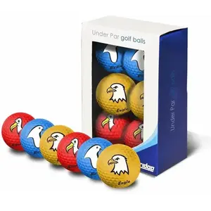Lot de 6 boules cadeaux Longridge Under Par Balls - multicolore - TU pas cher