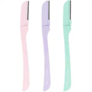Brushworks Precision Rasoir à Sourcils - Pastel (pack de 3) pas cher