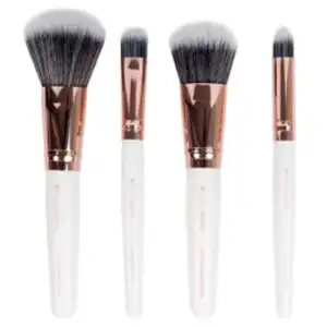 Comparateur de prix : Brushworks Ensemble de Pinceaux de Maquillage de Voyage, Blanc/Or