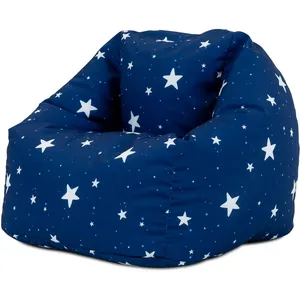 ICON Pouf fauteuil enfant bleu marine pas cher