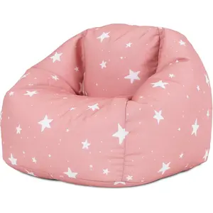 ICON Pouf fauteuil enfant rose pastel pas cher