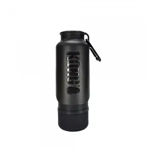 KONG H2O Bouteille d'eau Isotherme pour Chien et gamelle de Voyage, 708,7 g Noir 708,7 g (Lot de 1) pas cher
