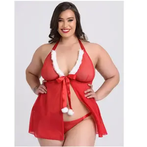 Lovehoney Lingerie Nuisette babydoll mère Noël Fantasy Santa GT