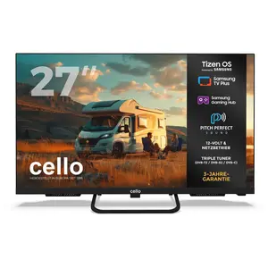Téléviseur LED de camping Cello 27 pouces « Smart » avec système d'exp...