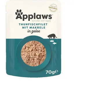 Comparateur de prix : 12x70g thon, maquereau en gelée Applaws pour Chat + 4 sachets offerts !