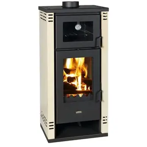 Comparateur de prix : Poêle à bois avec four Prity K2 GT F - 8,1 kW, Design élégant, Ivoire,...