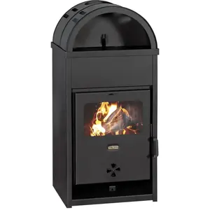 Prity - Poêle à bois kdk 9,3 kW, Noir Graphite, Classe a+, Design Co... pas cher
