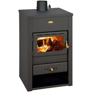 Poêle à bois Prity K2 10,4 kW, Noir Graphite, Classe A, Design Compa... pas cher