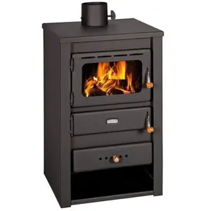 Prity - Poêle à bois K22   10,4 kW, Noir Graphite, Classe a, Design Co... pas cher