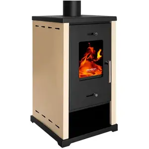 Prometey - Poêle à Bois Eco Mini   6,4 kW Peint en Ivoire, Compact et ...Vendu parkaufland