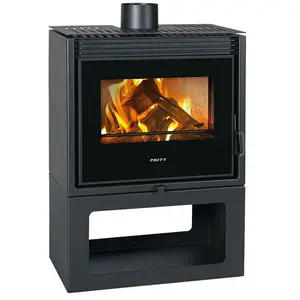 Comparateur de prix : Poêle à bois PRITY PM-TV   13 kW Noir Graphite Classe A+ Design Modern...