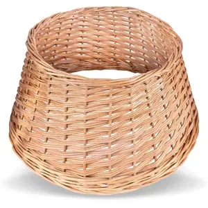 Comparateur de prix : Cache Pied de Sapin de Noël en Osier - Rond 46 cm x 24 cm