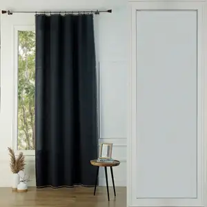 Febronie Rideau panneau lin lavé fusain / sable 140x290 pas cher